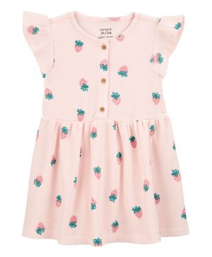 Vestido Termal Con Estampado De Fresas Carter's