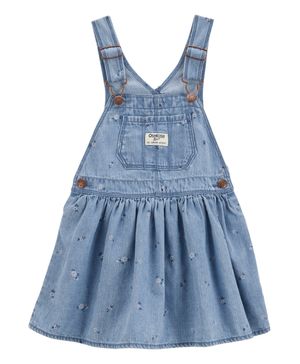 Vestido Tipo Overol De Punto Floral Oshkosh B'Gosh