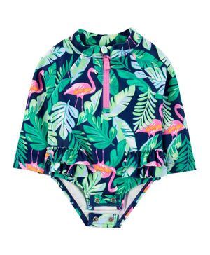 Traje De Baño De 1 Prenda Con Estampado De Flamingo Tropical Carter's