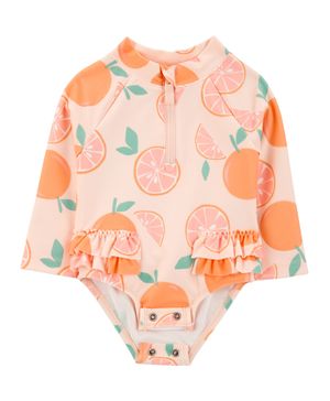 Traje De Baño De 1 Prenda Con Estampado De Naranja Carter's