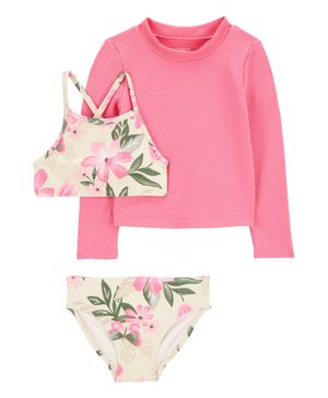 Traje De Baño De 3 Prendas De Flores Tropicales Carter's