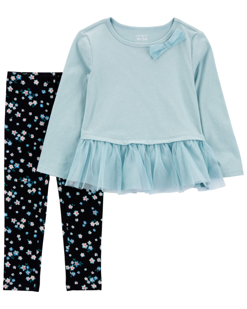 Conjunto-De-2-Piezas-Playera-Peplum-De-Tul-Y-Leggings-Floral-Azul-1R972810-1