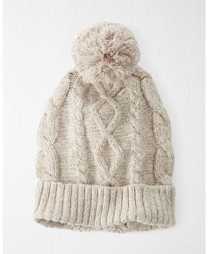 Gorro De Punto Trenzado De Algodón Orgánico Trigo Tostado Carter's Little Planet