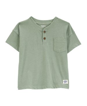Camiseta Cuello Tipo Henley Con Bolsillo Oshkosh B'Gosh