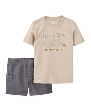 Conjunto de 2 prendas Con Shorts De Construcción Carter's