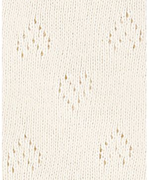 Conjunto de 3 prendas Con Shorts Corazón Pointelle Color Crema Carter's