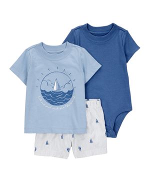 Conjunto de 3 prendas Con Shorts De Velero Carter's