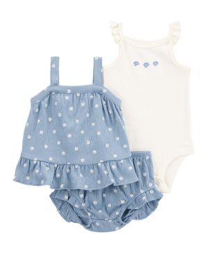 Conjunto de 3 prendas Con Shorts Estampado De Conchas Carter's