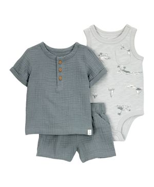 Conjunto de 3 prendas Con Shorts Pequeños Carter's