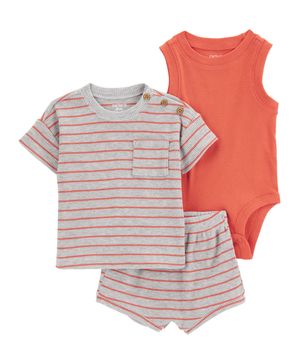 Conjunto de 3 prendas Con Shorts Pequeños Carter's