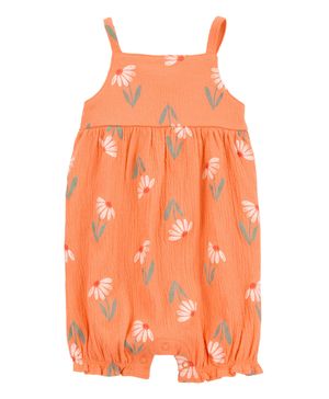 Mono Jumpsuit Sin Mangas Color Naranja Carter's