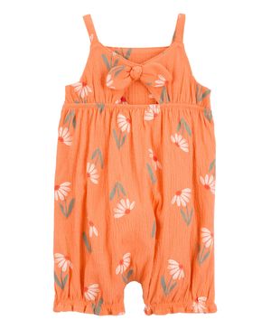 Mono Jumpsuit Sin Mangas Color Naranja Carter's