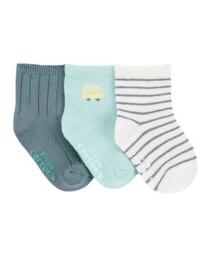 Paquete De 3 Pares De Calcetines Estampado De Carro Carter's