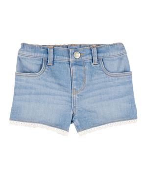 Shorts De Mezclilla Icónicos: Mezcla De Dobladillo De Encaje Oshkosh B'Gosh