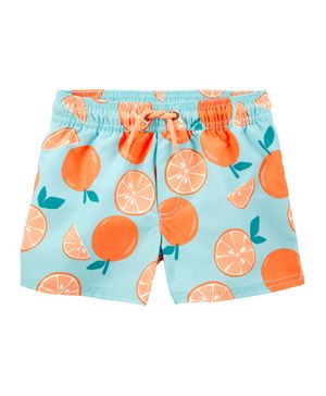 Traje De Baño De 2 Piezas Con Estampado Naranja Carter's