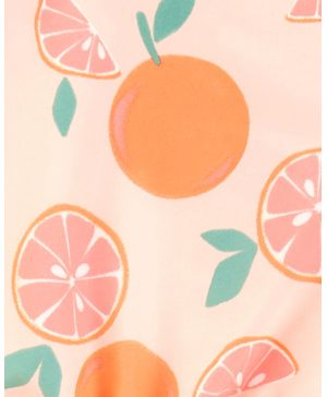 Traje De Baño De 2 Piezas  Con Estampado Naranja