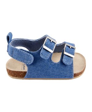Sandalias De Chambray Con Hebilla Y Suela De Corcho Carter's