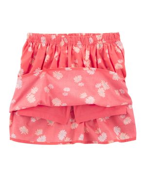 Conjunto De 2 Piezas Con Playera De Canalé Y Short Floral Carter's