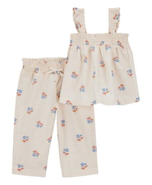 Conjunto De 2 Piezas Con Playera Sin Mangas Y Pantalón Carter's