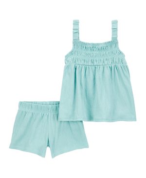 Conjunto De 2 Piezas Con Playera Sin Mangas Y Short De Gasa Carter's