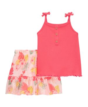 Conjunto De 2 Piezas Con Playera Y Short Falda Pull-On Carter's