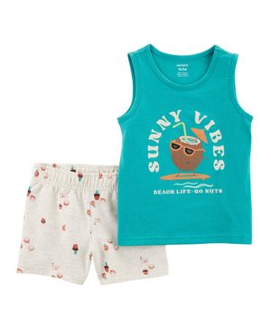 Conjunto De 2 Piezas Con Playera Y Short Pull-On Sunny Vibes Carter's