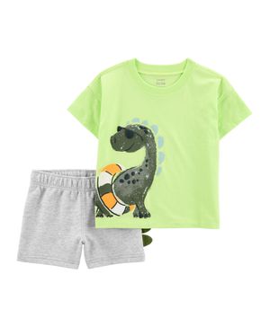 Conjunto De 2 Piezas Con Short De Dinosaurios Carter's