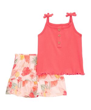Conjunto De 2 Piezas con Short Falda Pull-On Floral Carter's