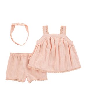 Conjunto De 3 Piezas Con Adornos De Encaje Carter's