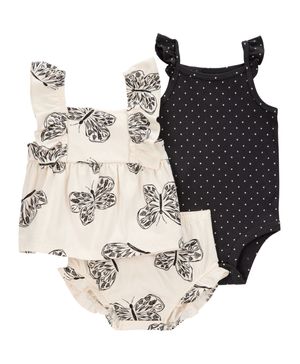 Conjunto De 3 Piezas Con Cubrepañal Carter's
