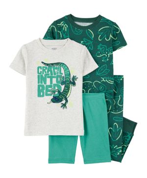 Pijama De 4 Piezas De Lagartos De Mezcla De Algodón Carter's