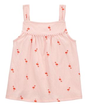 Playera Sin Mangas Y Pom Pom De Flamencos Carter's