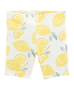 Short De Ciclista De Estampado De Limones Carter's