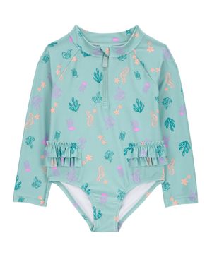 Traje De Baño De Cuerpo Completo De Estampado Coral Carter's