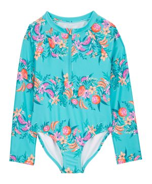 Traje De Baño De Cuerpo Completo De Estampado Floral