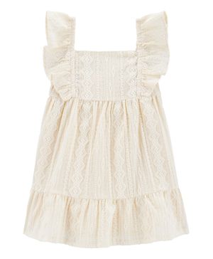 Vestido De Capas A Ganchillo De Manga De Olán Carter's