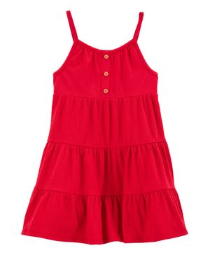 Vestido De Tirantes De Punto Texturizado De Botones Oshkosh B'Gosh