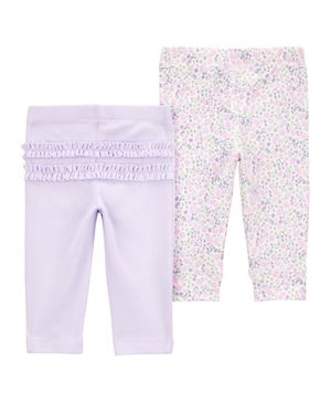 Paquete de 2 pantalones pull-on florales Carter's