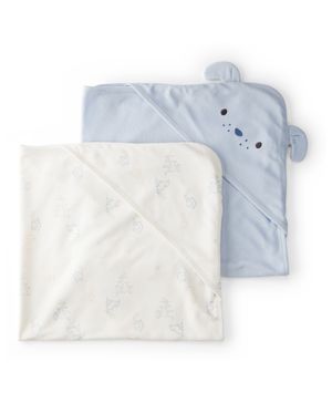 Paquete de 2 toallas con capucha en azul Carter's
