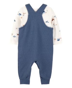 Conjunto de 2 piezas de playera de manga larga y overol Carter's