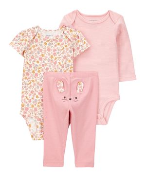 Conjunto de 3 piezas florales con ratoncitos Carter's