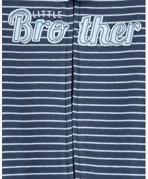 Mameluco con cierre bidireccional a rayas "Little Bro" Carter's