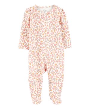 Mameluco con cierre bidireccional floral para Dormir y Jugar Carter's