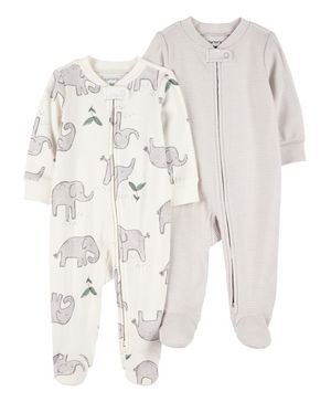 Paquete de 2 mamelucos con cierre bidireccional Carter's