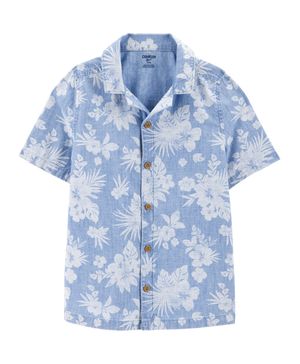 Camisa De Chambray Con Botones De Estampado Tropical Oshkosh B'Gosh
