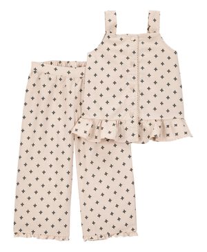 Conjunto De 2 Piezas Playera De Botones Y Pantalón Pull-On Carter's