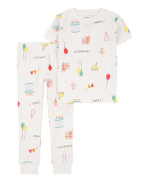 Pijama De 2 Piezas Birthday 100% Algodón De Ajuste Perfecto Carter's