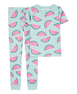 Pijama De 2 Piezas Con Estampado De Sandías Carter's