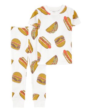 Pijama De 2 Piezas De Comida 100% Algodón De Ajuste Perfecto Carter's