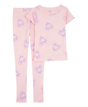 Pijama De 2 Piezas De Corazones 100% Algodón Ajuste Perfecto Carter's